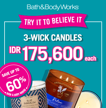 TRY IT TO BELIEVE IT- 3 WICK CANDLES