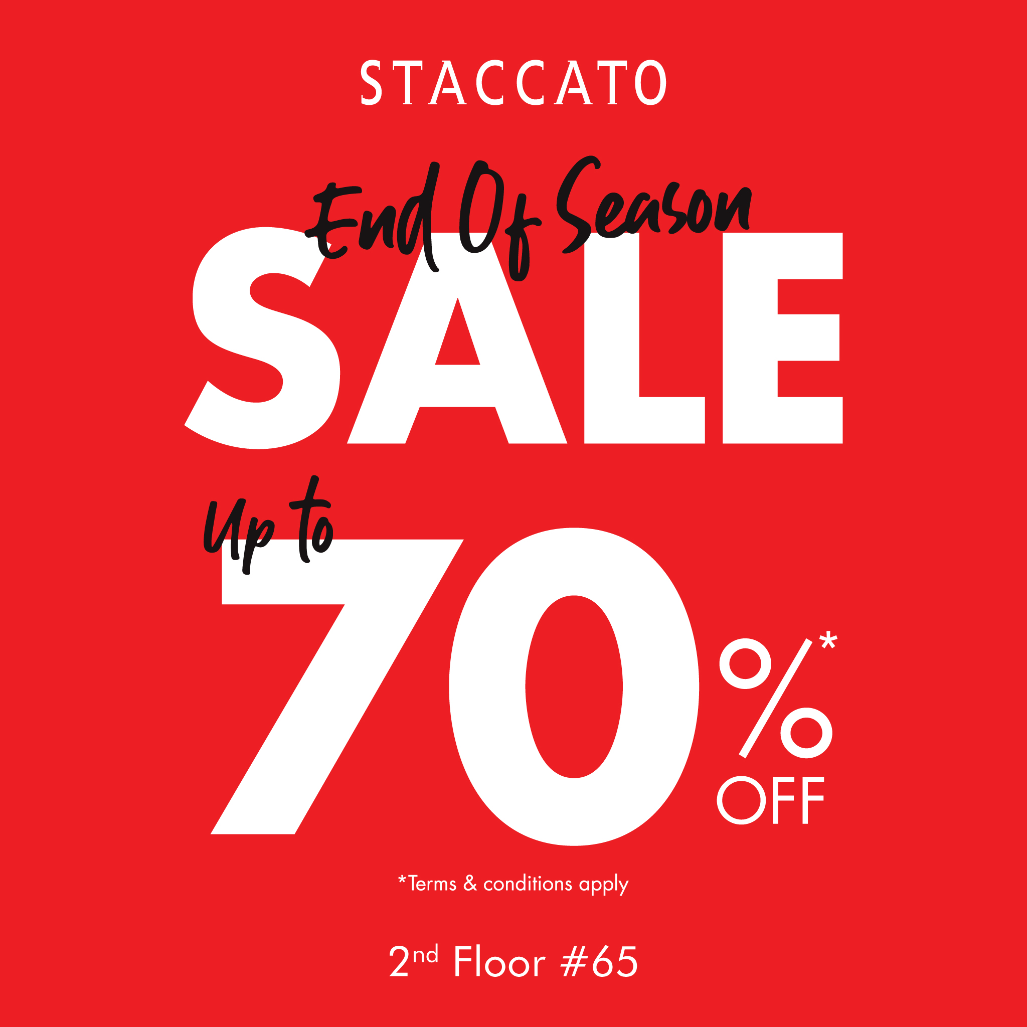 STACCATO END OF SEASON