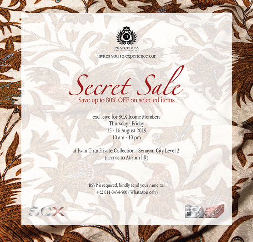 IWAN TIRTA PRIVATE COLLECTION SECRET SALE