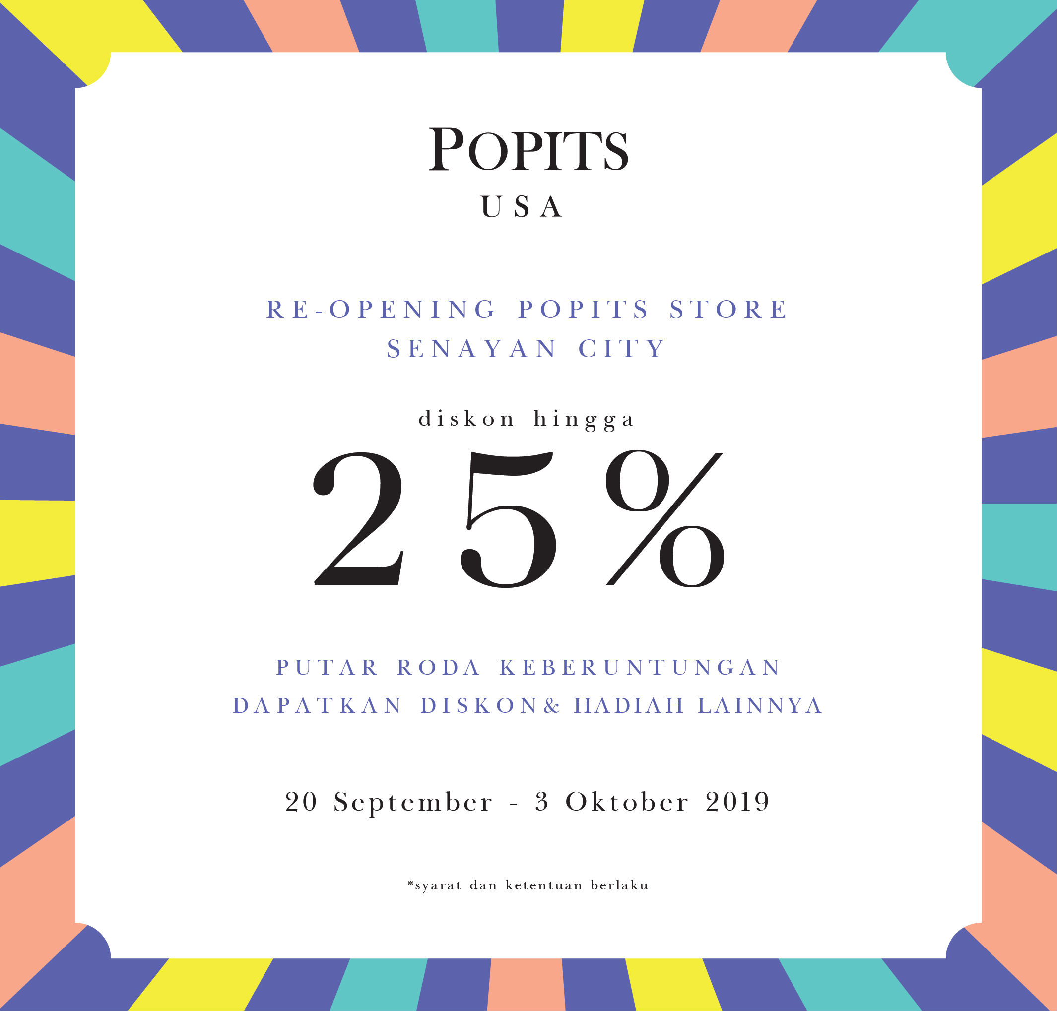POPITS RE-OPENING DISCOUNT