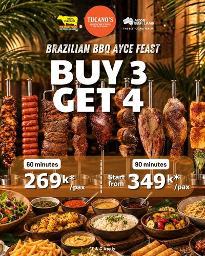 Tucano's Buy 3 Get 1 Free!