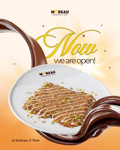 NOW OPEN - MOREAU CHOCOLATIER'S CAFE