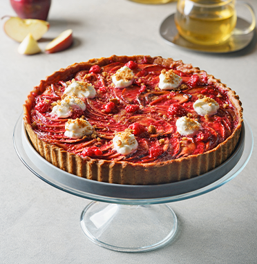 Seasonal Menu Apple Raspberry Tart - Chavaty 