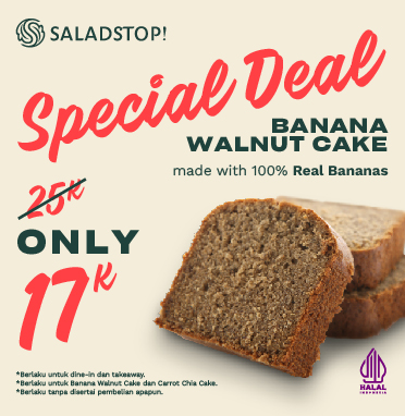 SPECIAL DEAL BANANA WALNUT CAKE AT SALAD STOP