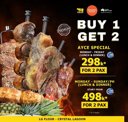BUY 1 GET 2 – Let’s go to Tucano's